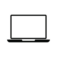 Laptop icon isolated. Notebook screen template. vector illustration