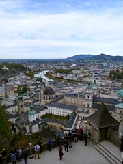 Fototapeta premium salzburg view from the top of the hill