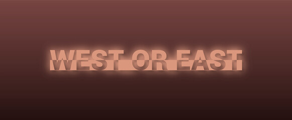 West or east con sfondo colorato