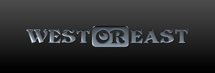 West or east con sfondo colorato