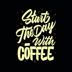 coffee lettering quote