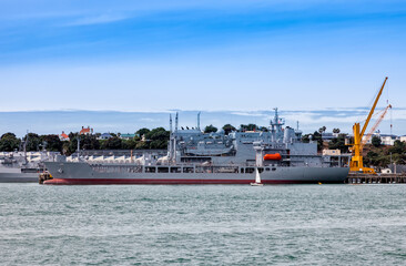 Navy ship in Auckland, North Island, New Zealand