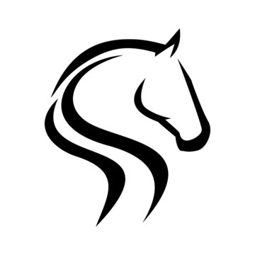 Horse silhouette , it can be used as element of logo, icon, clip art or another design