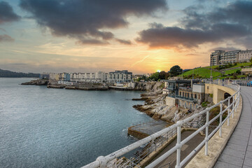 Obraz premium Plymouth Hoe in the Devon City of Plymouth in the UK