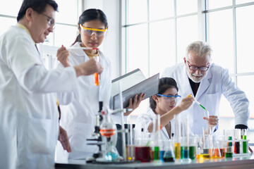 group of scientists working in laboratory