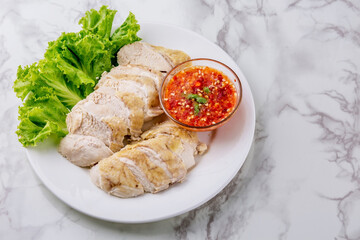 Boiled chicken breast
