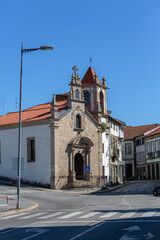 View of the main facade of the Church of Desterro, in downtown Lamego