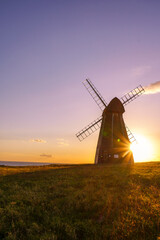 Windmill Print: Fine Art Photo Print - Sunset at Rottingdean Windmill, East Sussex, UK
