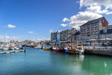 Fototapeta na wymiar Barbican Marina in Plymouth Devon