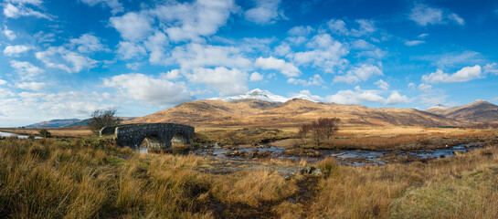 Ben More Panorama with Bridge in the Foreground