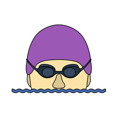 Icon Of Swimming Man