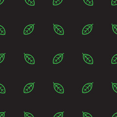 beautiful green leaves ornament seamless pattern, elegance nature background template material vector