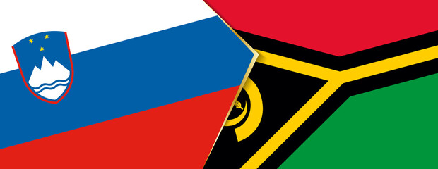 Slovenia and Vanuatu flags, two vector flags.