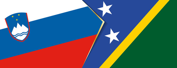 Slovenia and Solomon Islands flags, two vector flags.