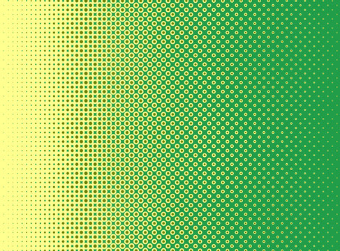 A yellow, brown and green halftone rings texture. Ideal for use as a background image or to add graphic texture to your designs.