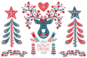Scandinavian Christmas Design Elements