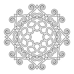 fairy flower. black and white outline drawing. tattoo, logo, coloring, embroidery, template, print.