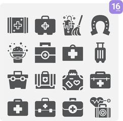 Simple set of mess related filled icons.
