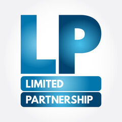 LP - Limited Partnership acronym, business concept background
