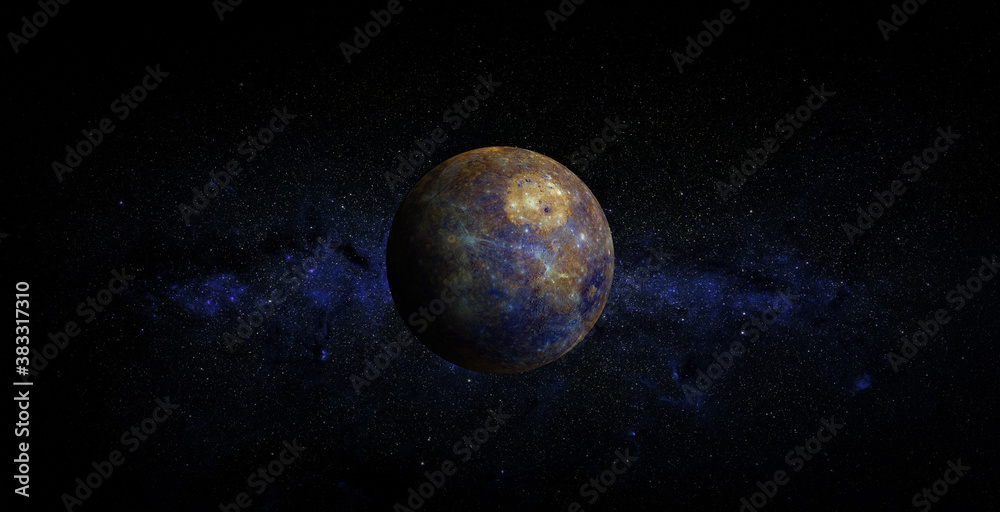 Canvas Prints mercury on space background. elements of this image furnished by nasa.