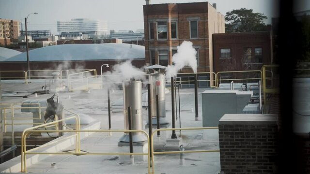 Smokestack on building in Chicago