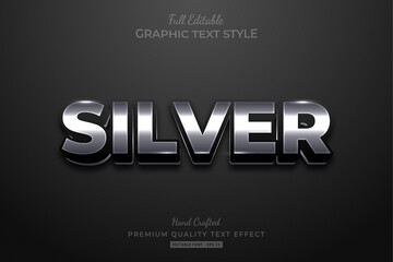 Silver Elegant Editable Text Style Effect Premium