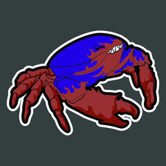 This evil crab is a high-resolution logo mascot. With the design of a dark purple crab looks evil makes this logo very attractive. This logo is more suitable to be applied to the sport or e-sport logo