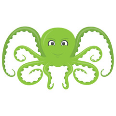 
A naughty octopus with cute smile 
