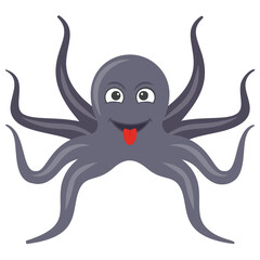 Obraz premium A naughty octopus with cute smile 
