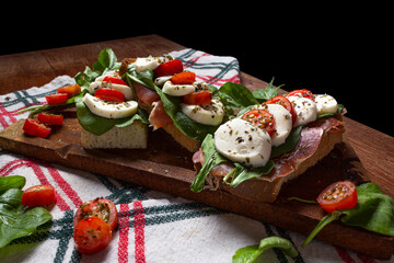 fotografía gastronómica bruschettas