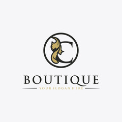 Fototapeta premium letter logo C luxury