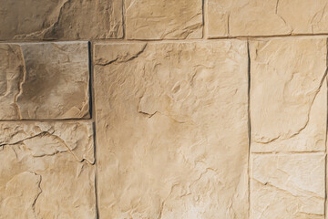 Natural contrast masonry wall stone granite is a pattern of texture ivory color, material and background with stones. decor.