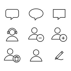 user interface icon set design style four