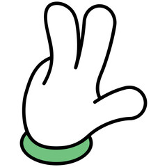 
Victory and love hand gesture
