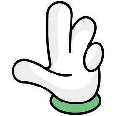 
Victory and love hand gesture
