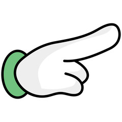 
Pointing icon, hand gesture
