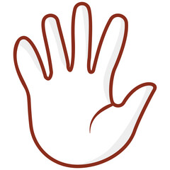
High five hand gesture, cartoon hand 
