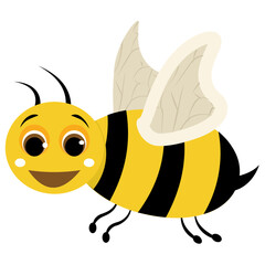 
Flat icon design of insect depicting honeybee 
