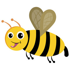 
Flat icon design of insect depicting honeybee 
