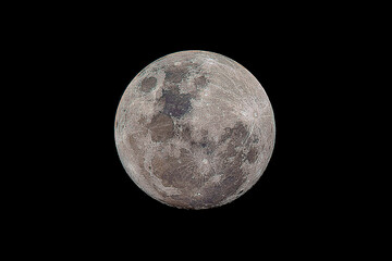 full moon over black