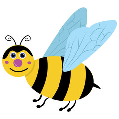 
Flat icon design of insect depicting honeybee 
