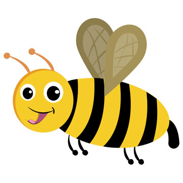 
Flat icon design of insect depicting honeybee 
