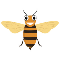 
Flat icon design of insect depicting honeybee 
