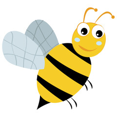 
Flat icon design of insect depicting honeybee 
