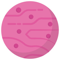 
Flat icon design of mars planet

