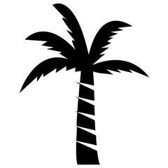 Obraz premium Long trunk palm tree 