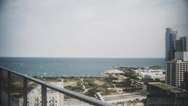 Chicago downtown Lake Michigan view