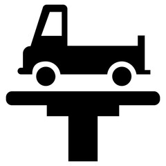 
Vehicle on jack showing idea of car servicing
