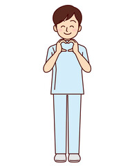 看護　男性　ハート37