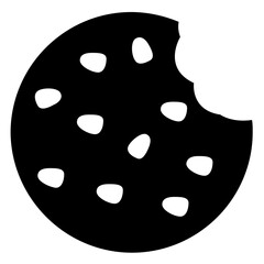 
A pitted chocolate chip cookie
